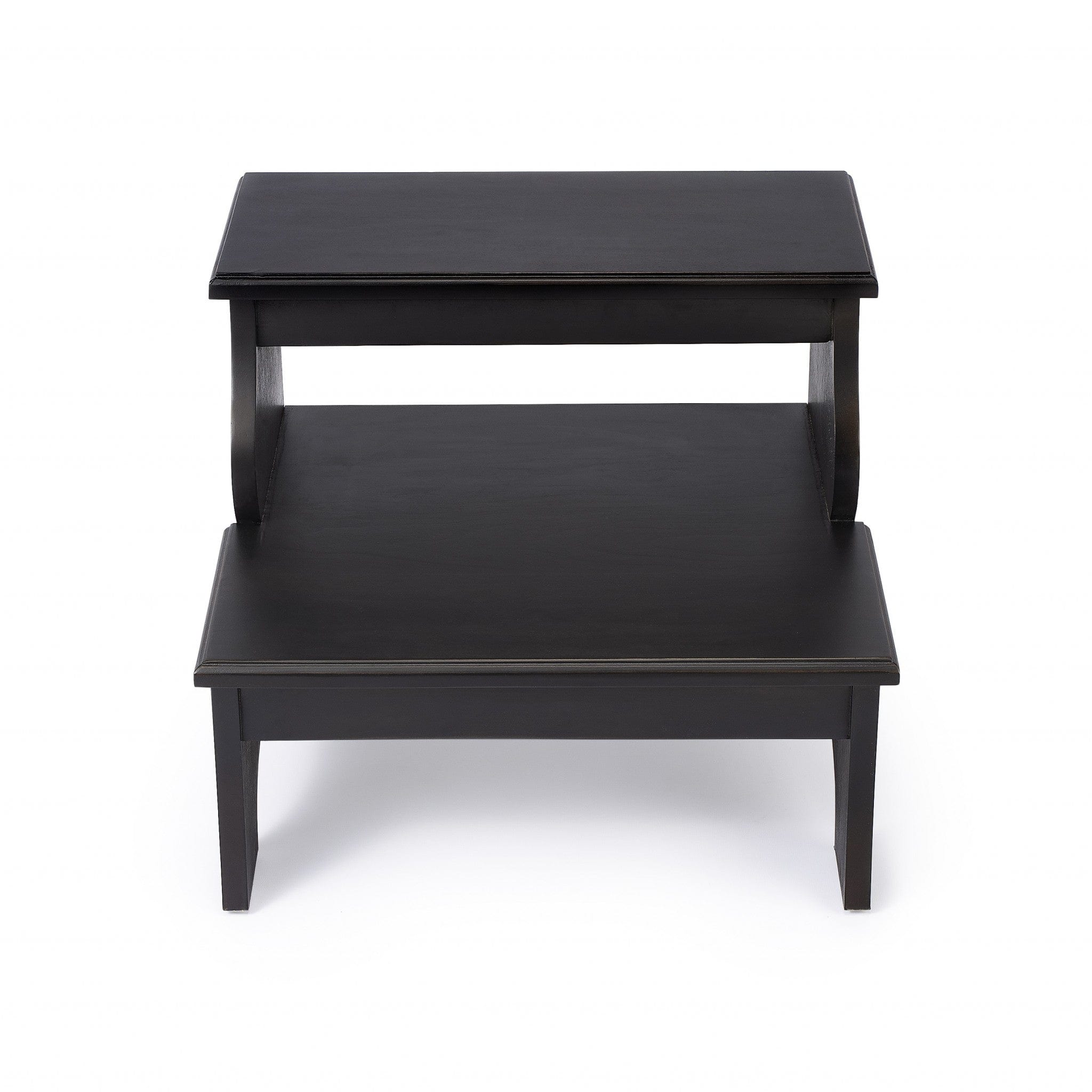 18" Dark Brown Wood Step Stool - Homeroots - Flyclothing LLC