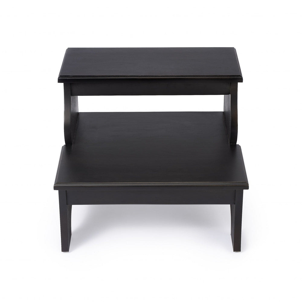 18" Dark Brown Wood Step Stool - Homeroots - Flyclothing LLC