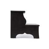 18" Dark Brown Wood Step Stool - Homeroots - Flyclothing LLC