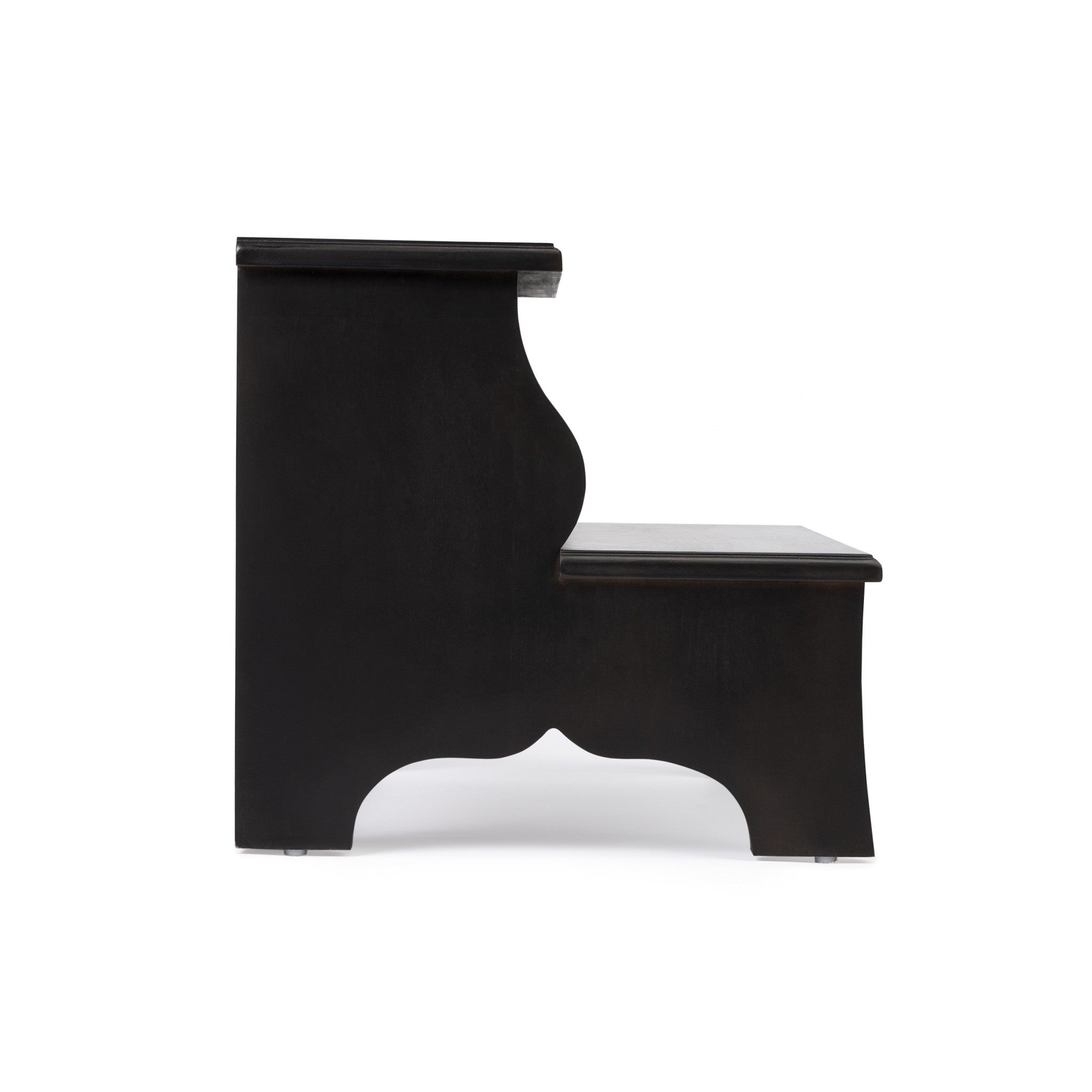 18" Dark Brown Wood Step Stool - Homeroots - Flyclothing LLC