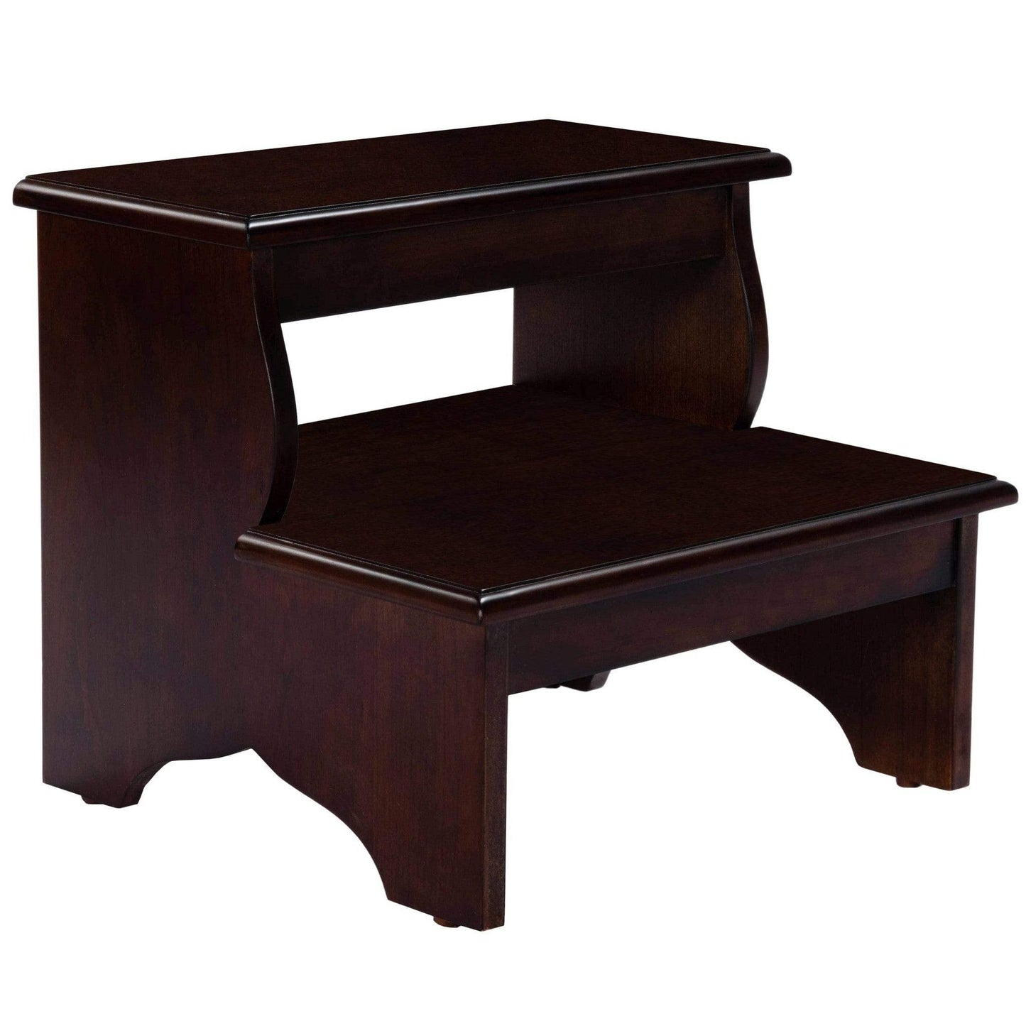 15" Solid and Manufactured Wood Backless Bar Chair - Homeroots - Flyclothing LLC