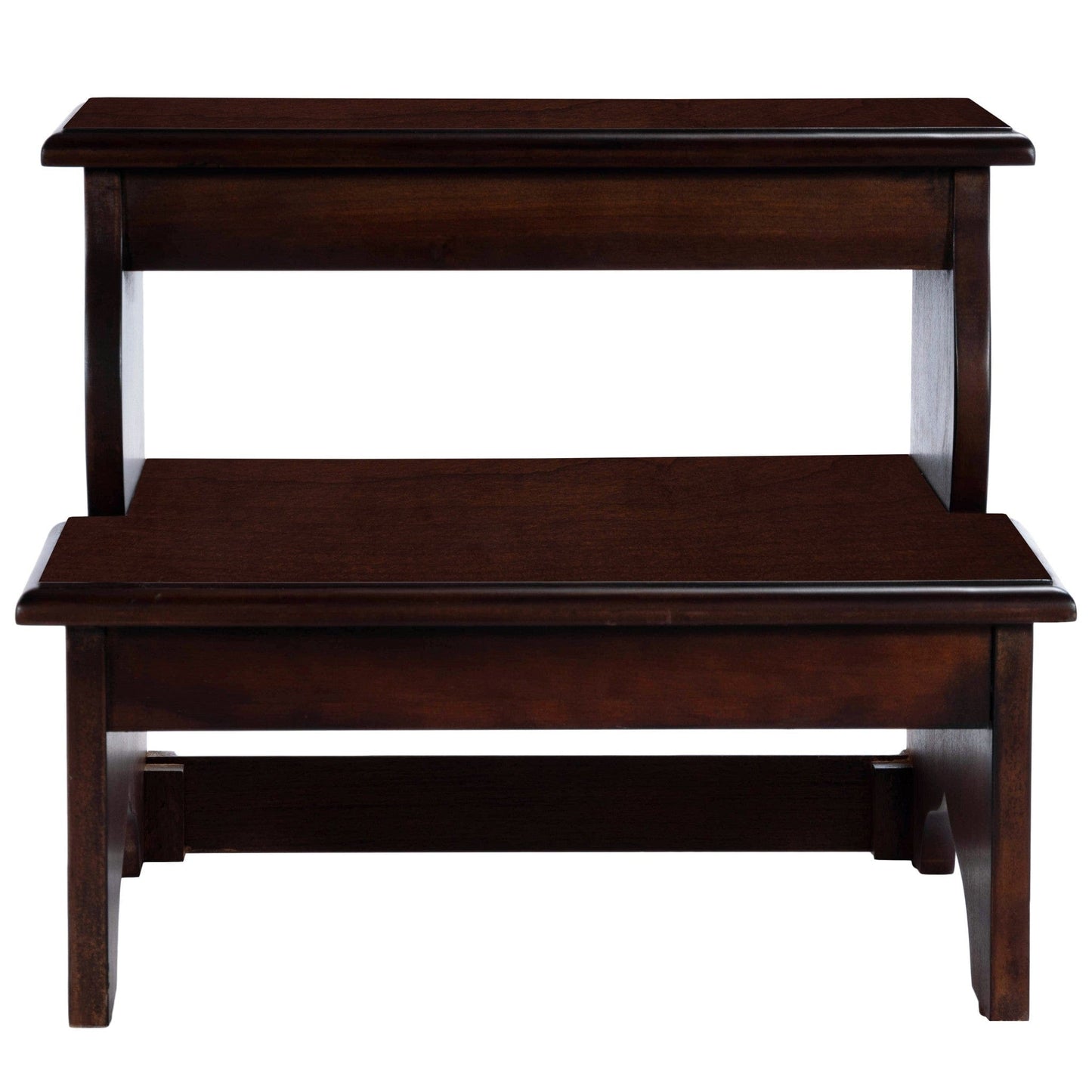 15" Solid and Manufactured Wood Backless Bar Chair - Homeroots - Flyclothing LLC