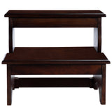 15" Solid and Manufactured Wood Backless Bar Chair - Homeroots - Flyclothing LLC