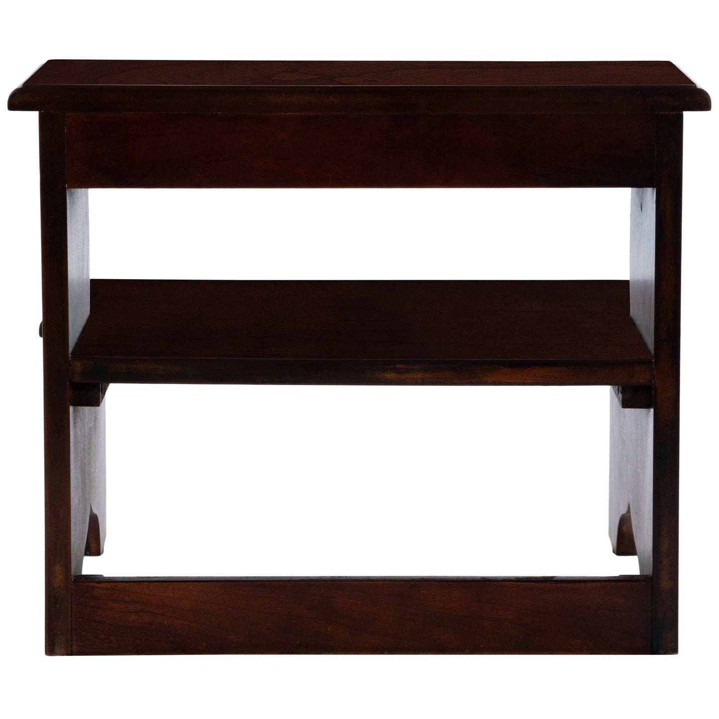 15" Solid and Manufactured Wood Backless Bar Chair - Homeroots - Flyclothing LLC