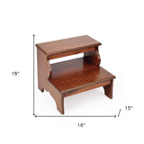 15" Brown Manufactured Wood Backless Bar Chair - Homeroots - Flyclothing LLC