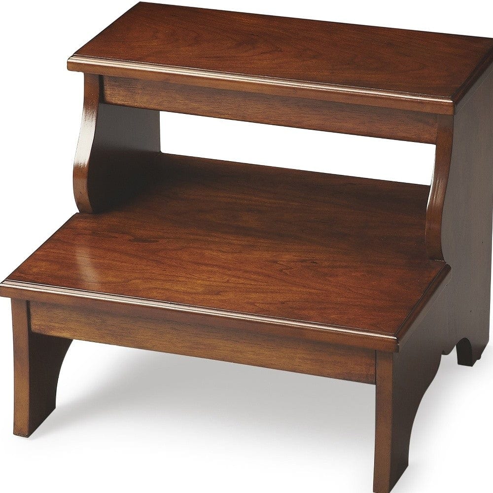 15" Brown Manufactured Wood Backless Bar Chair - Homeroots - Flyclothing LLC