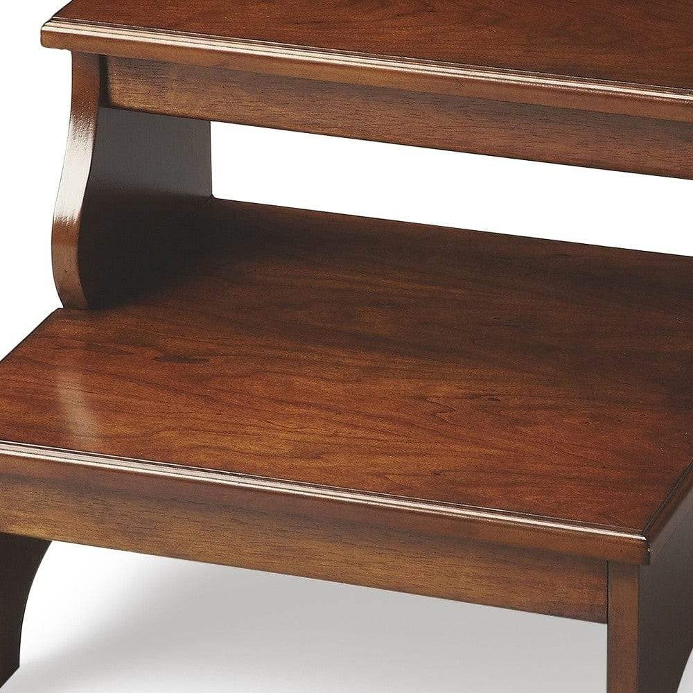 15" Brown Manufactured Wood Backless Bar Chair - Homeroots - Flyclothing LLC