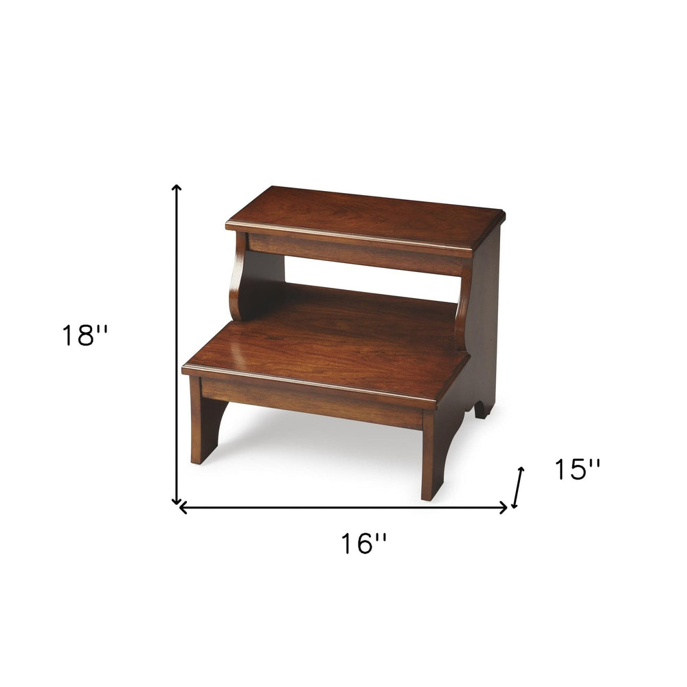 15" Brown Manufactured Wood Backless Bar Chair - Homeroots - Flyclothing LLC