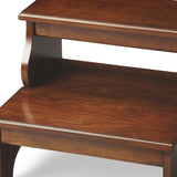 15" Brown Manufactured Wood Backless Bar Chair - Homeroots - Flyclothing LLC