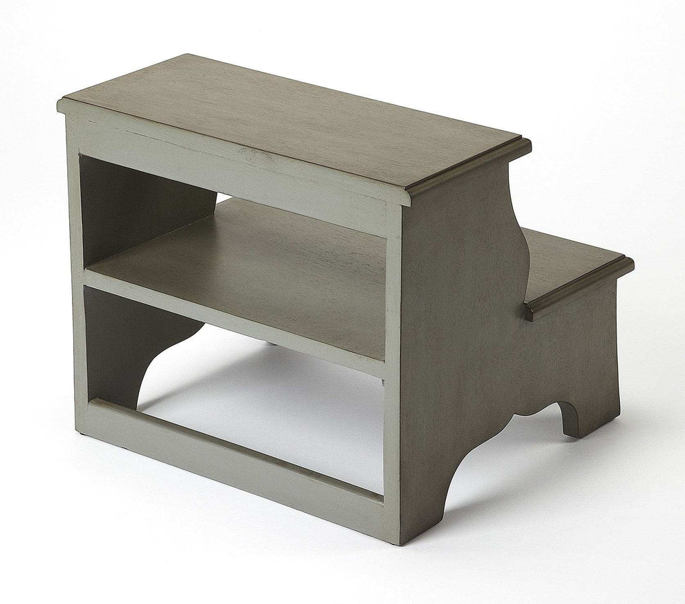 Handcrafted Silver Satin Step Stool - Homeroots - Flyclothing LLC