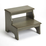 Handcrafted Silver Satin Step Stool - Homeroots