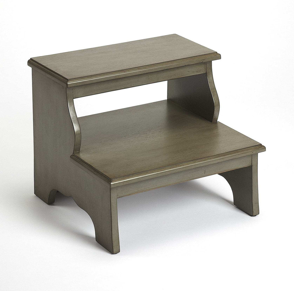 Handcrafted Silver Satin Step Stool - Homeroots - Flyclothing LLC