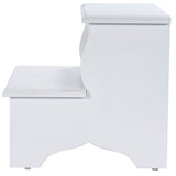 18" White Wood Step Stool - Homeroots - Flyclothing LLC