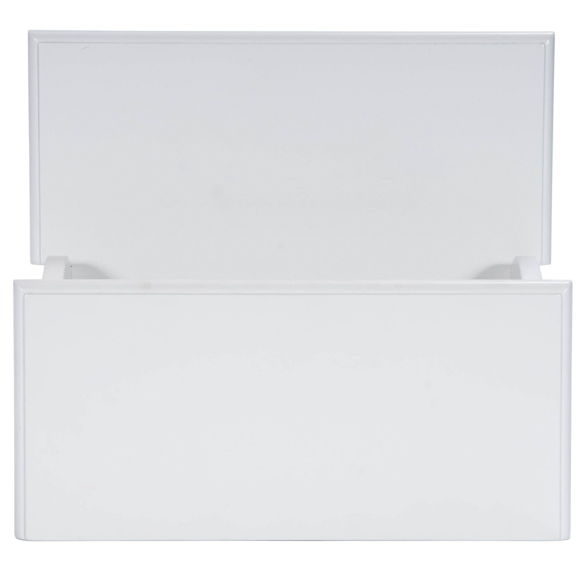 18" White Wood Step Stool - Homeroots