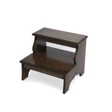 18" Brown Wood Step Stool - Homeroots - Flyclothing LLC