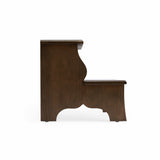 18" Brown Wood Step Stool - Homeroots - Flyclothing LLC