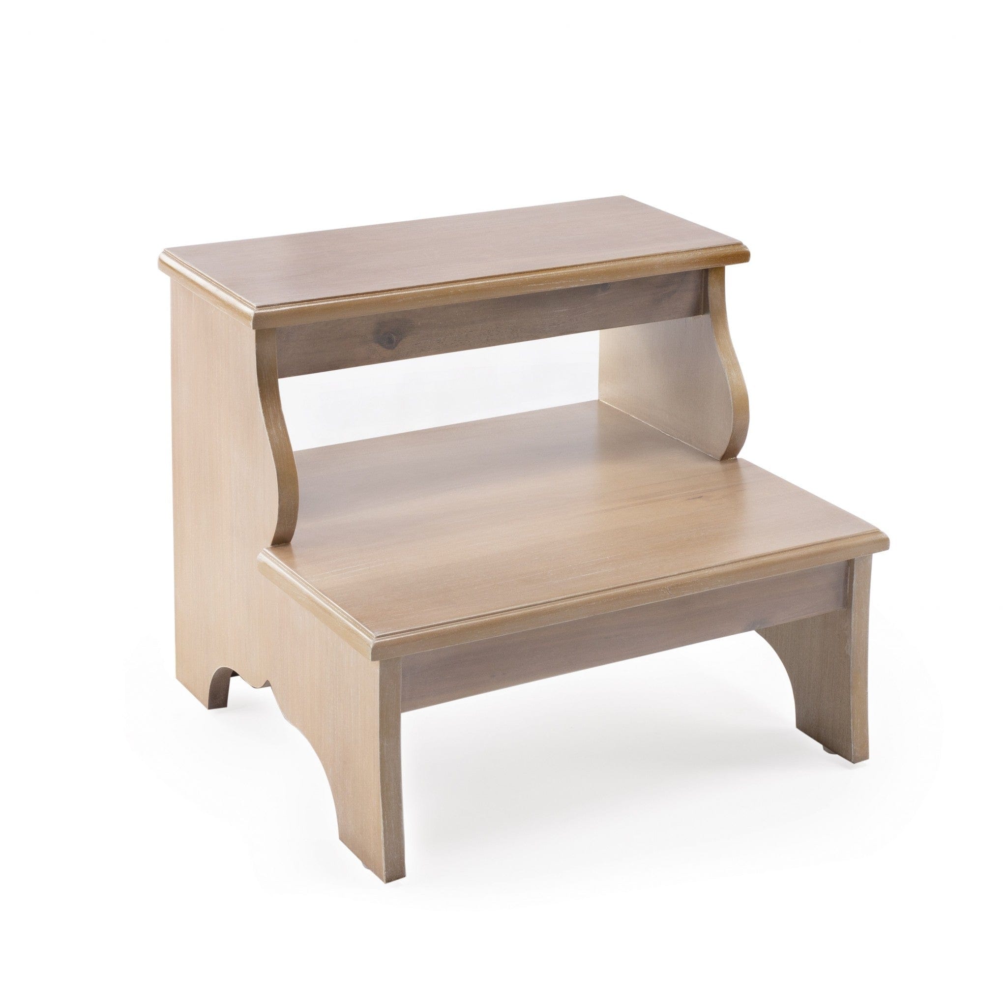 15" Natural Manufactured Wood Backless Bar Chair - Homeroots - Flyclothing LLC