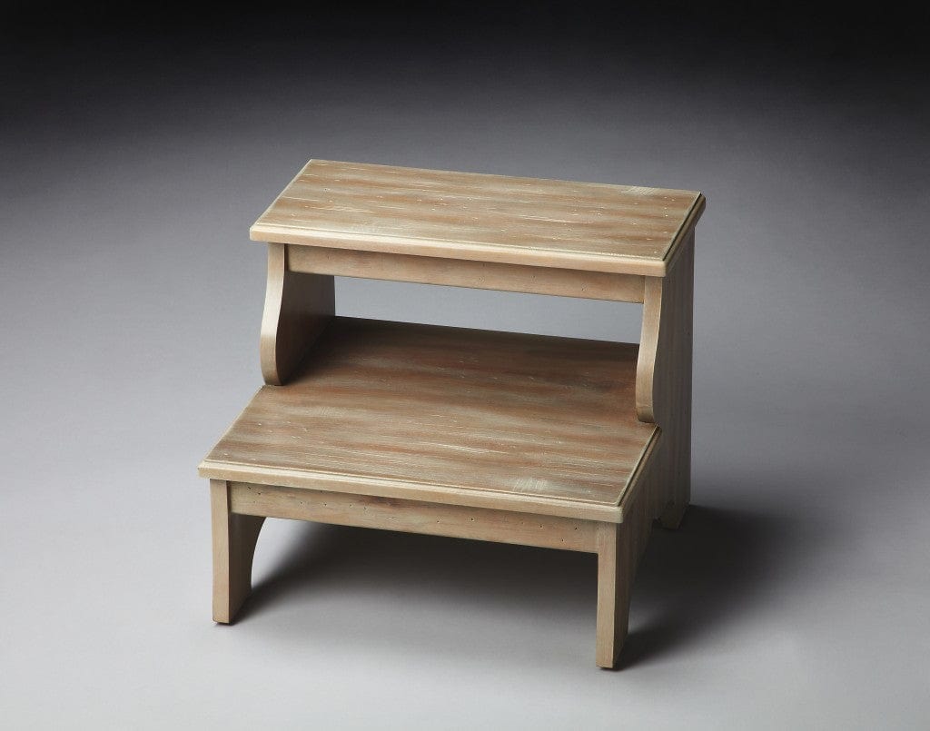 15" Natural Manufactured Wood Backless Bar Chair - Homeroots - Flyclothing LLC