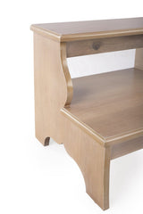 15" Natural Manufactured Wood Backless Bar Chair - Homeroots - Flyclothing LLC