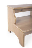 15" Natural Manufactured Wood Backless Bar Chair - Homeroots