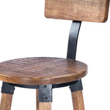 28" Brown And Natural Iron Bar Chair - Homeroots - Flyclothing LLC