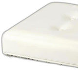 21" White Faux Leather And Clear Ottoman - Homeroots