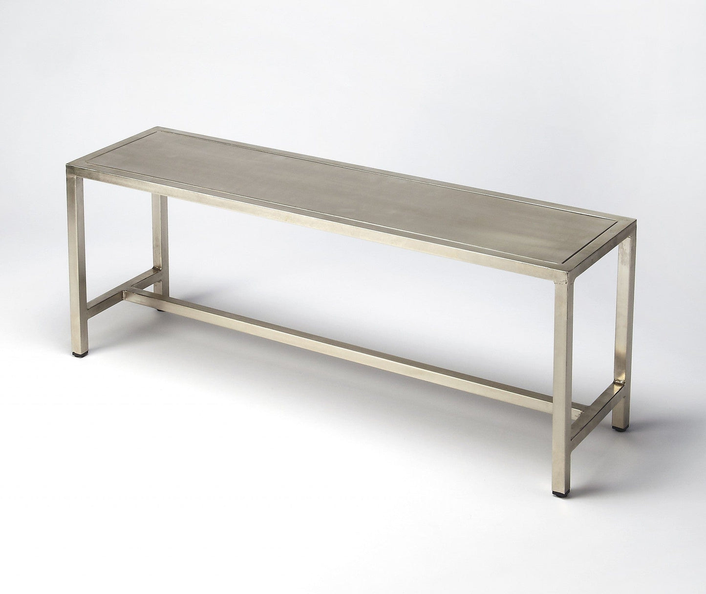 44" Silver Iron Bench - Homeroots - Flyclothing LLC
