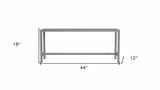 44" Silver Iron Bench - Homeroots - Flyclothing LLC