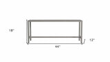 44" Silver Iron Bench - Homeroots