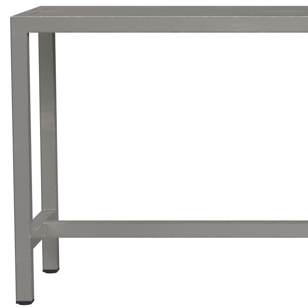 44" Silver Iron Bench - Homeroots