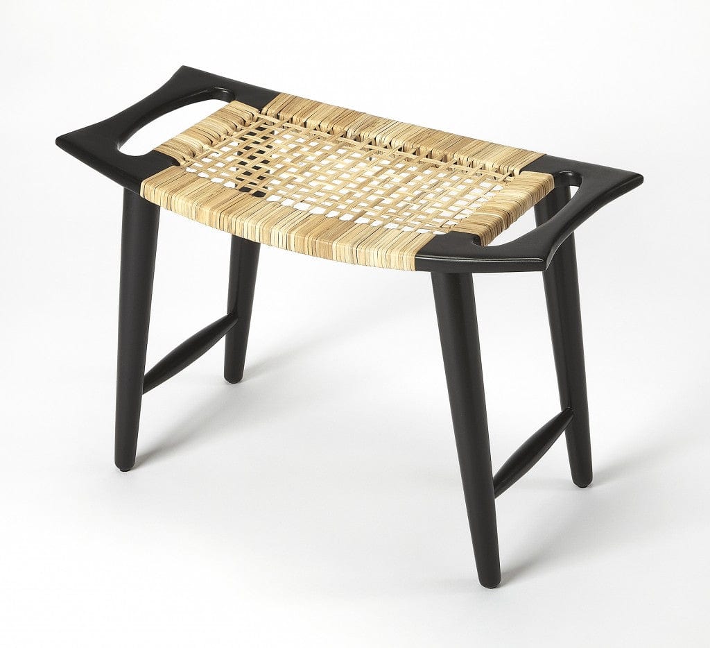 26" Black Ottoman - Homeroots - Flyclothing LLC