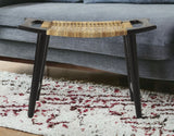 26" Black Ottoman - Homeroots - Flyclothing LLC