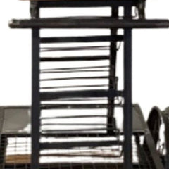 Rustic Black Rail Car Bar Cart - Homeroots