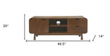 50" Brown Mid Century Modern Wood TV Stand - Homeroots
