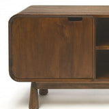 50" Brown Mid Century Modern Wood TV Stand - Homeroots - Flyclothing LLC