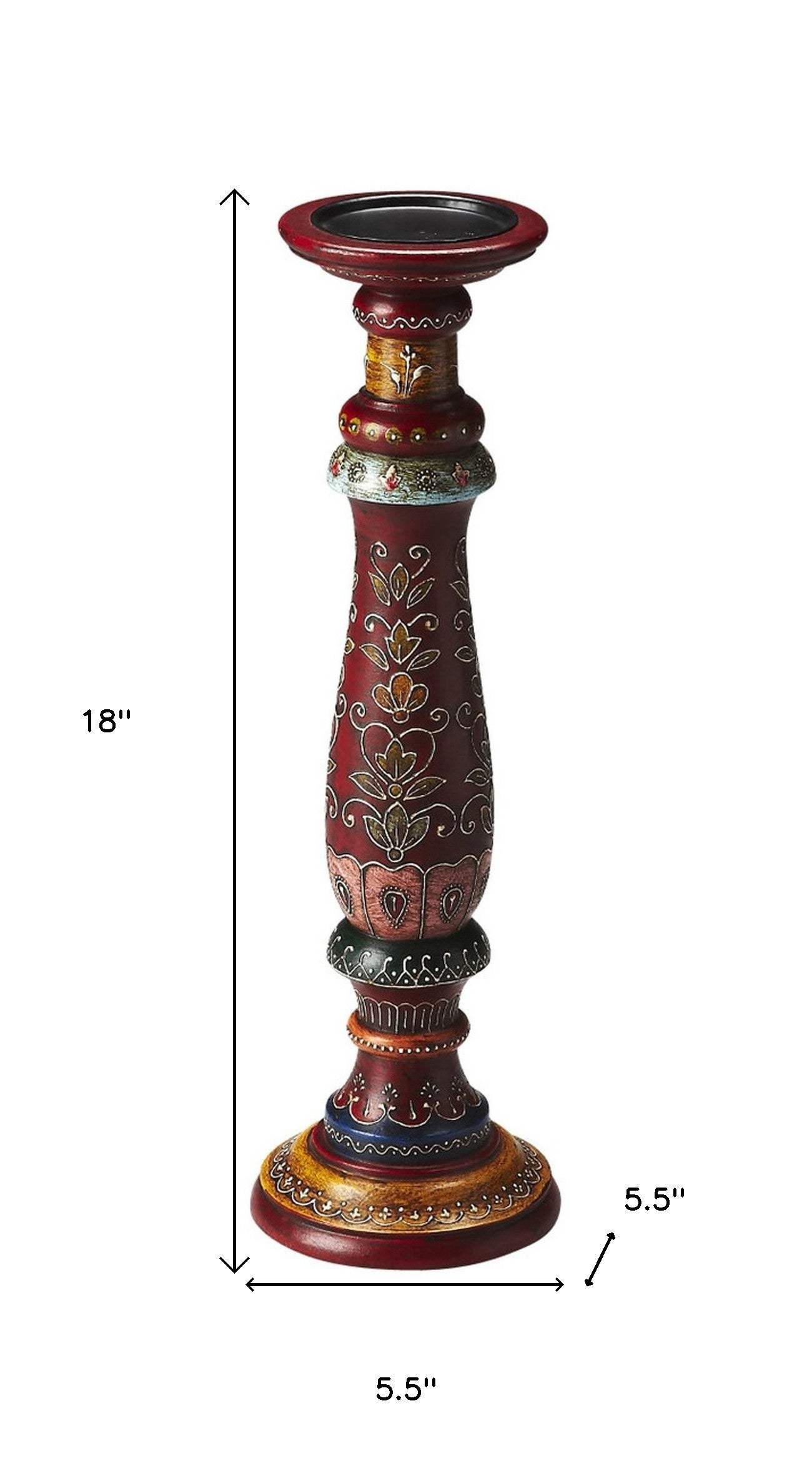 Hand Painted Candle Holder - Homeroots - Flyclothing LLC
