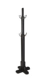 Black Solid Hardwood Coat Tree Rack - Homeroots