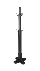 Black Solid Hardwood Coat Tree Rack - Homeroots