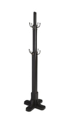 Black Solid Hardwood Coat Tree Rack - Homeroots