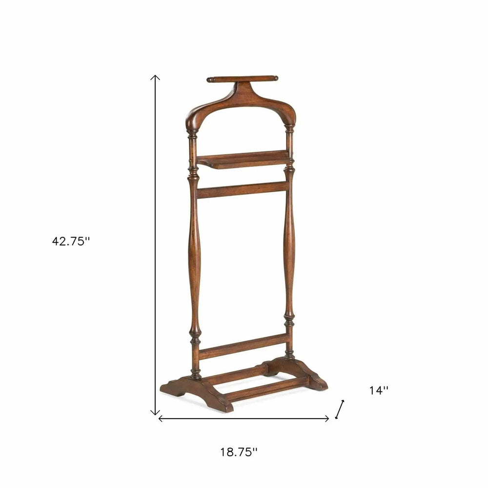 Judson Plantation Cherry Valet Stand - Homeroots - Flyclothing LLC