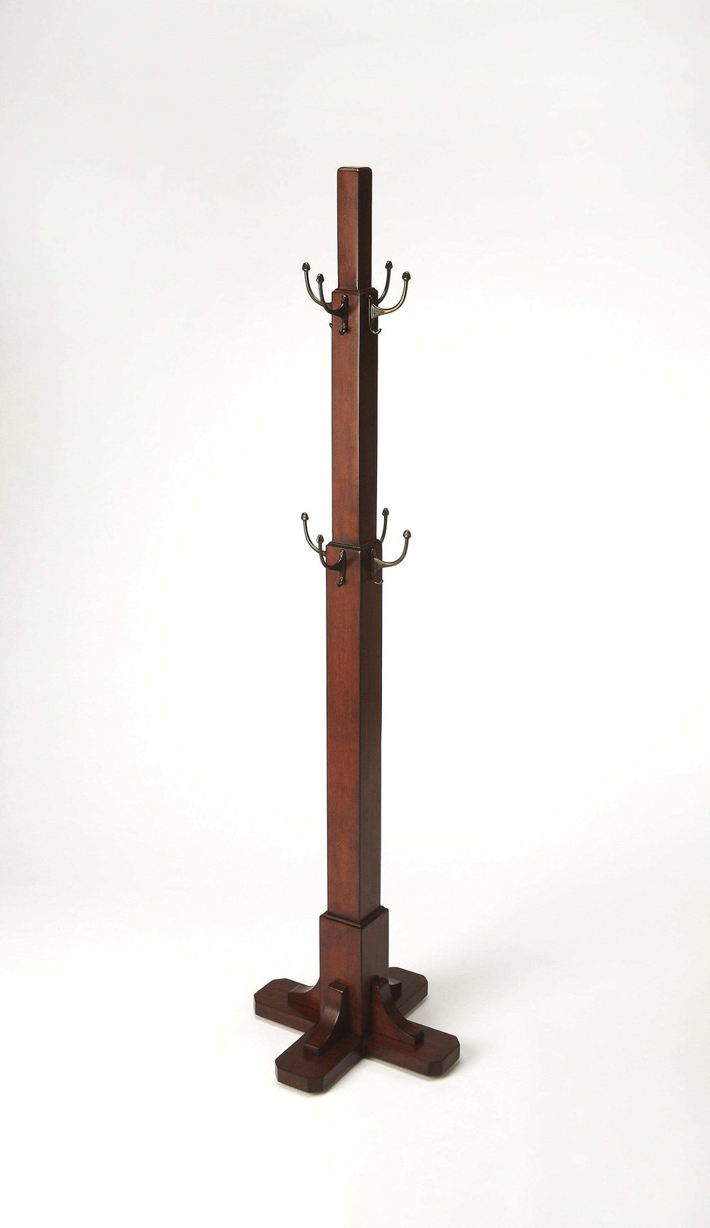 Webster Antique Cherry Coat Rack Tree - Homeroots - Flyclothing LLC