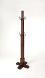 Webster Antique Cherry Coat Rack Tree - Homeroots - Flyclothing LLC