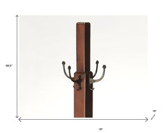 Webster Antique Cherry Coat Rack Tree