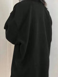 Contrast Dropped Shoulder Long Sleeve Sweatshirt - Trendsi