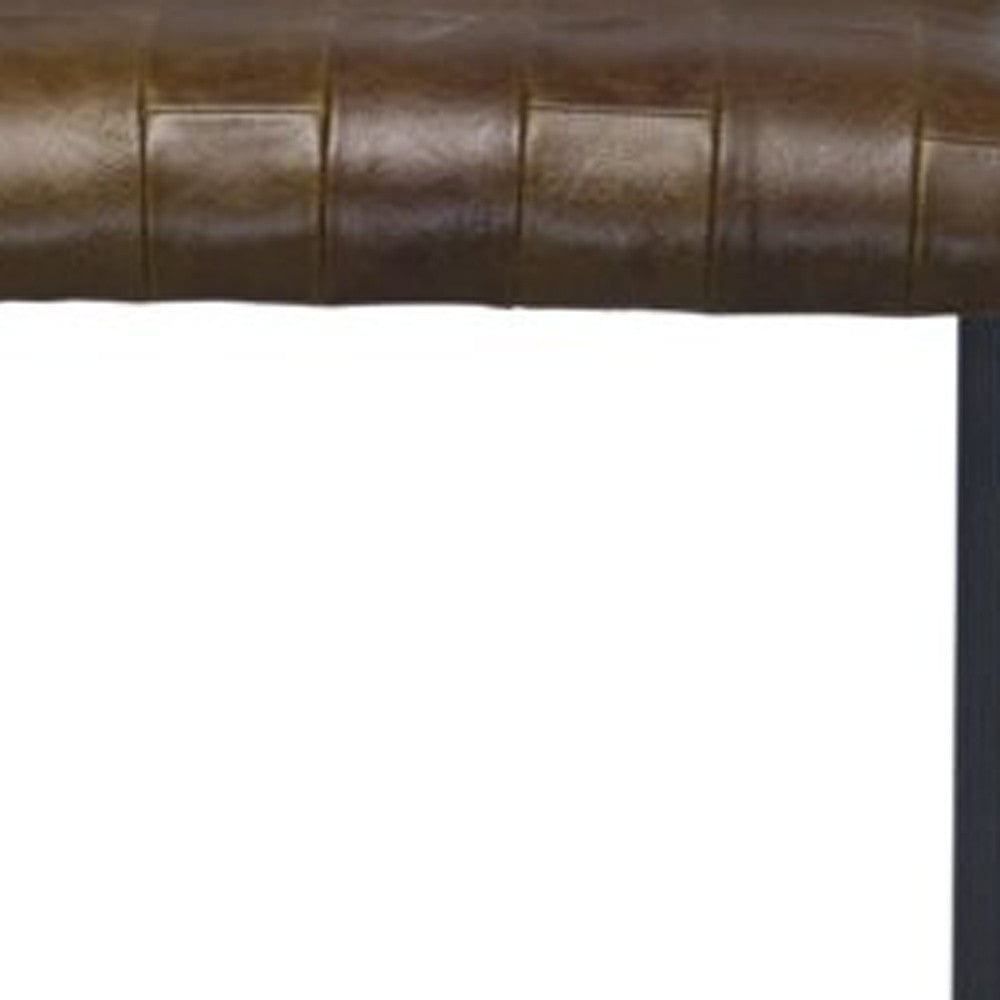 28" Black Upholstered And Iron Low Back Bar Height Bar Chair - Homeroots - Flyclothing LLC