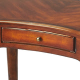 32" Brown Solid Manufactured Wood Kidney Writing Desk - Homeroots