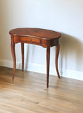 32" Brown Solid Manufactured Wood Kidney Writing Desk - Homeroots
