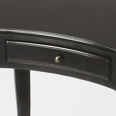 32" Black Solid Manufactured Wood Kidney Writing Desk - Homeroots