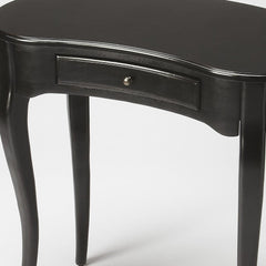 32" Black Solid Manufactured Wood Kidney Writing Desk - Homeroots