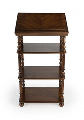 24" Brown Poplar Solid Manufactured Wood Secretary Desk
